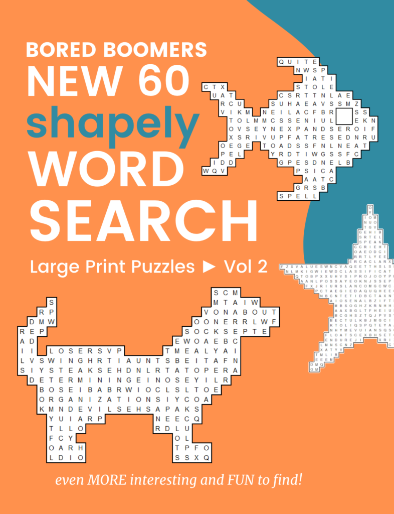 Bored Boomers 60 Shapely Word Search Puzzles Vol 2